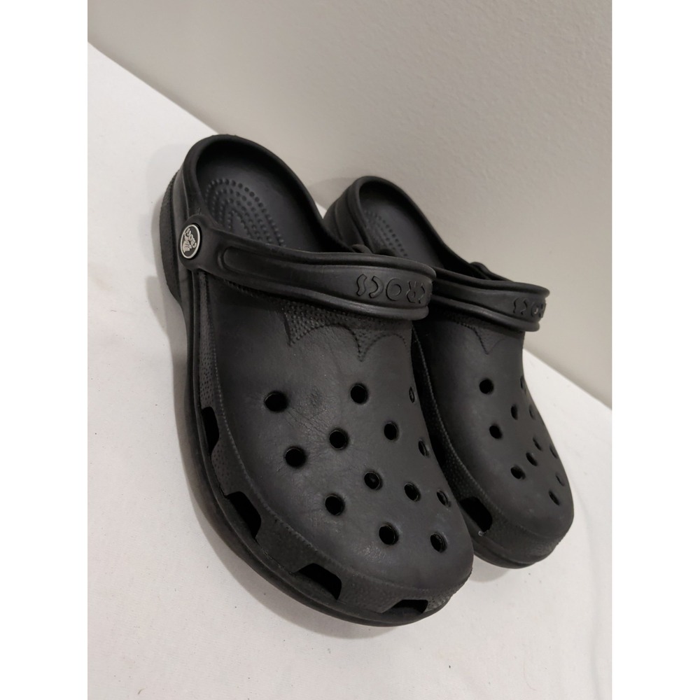 Crocs Classic Clog Sandals Black Unisex Mens 6-7 Womens 8-9 Slip On 10001
